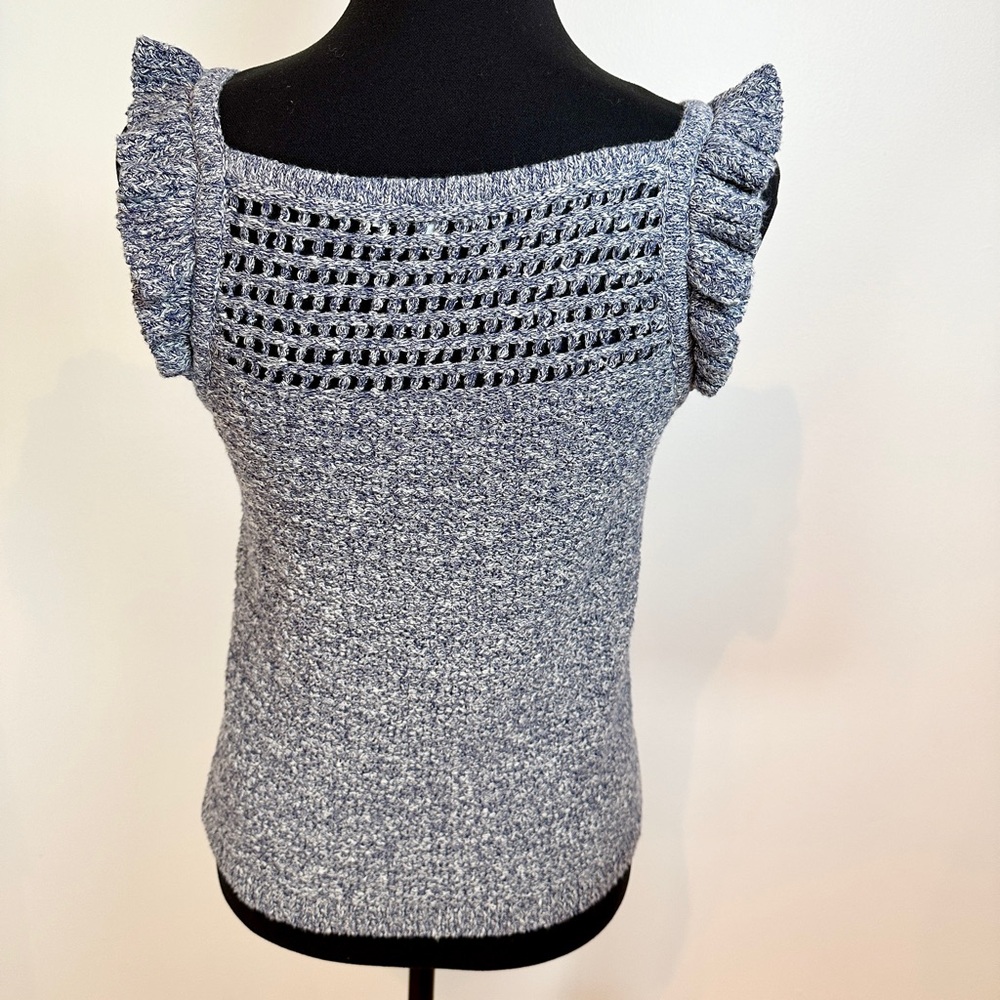 MADEWELL Ruffled Crochet Sweater Tank size small